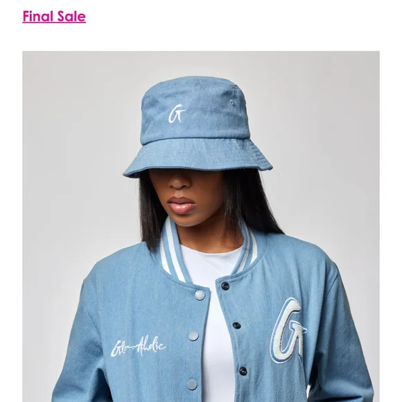 Glam-Aholic Denim Bucket Hat, BRAND NEW - Picture 3 of 3